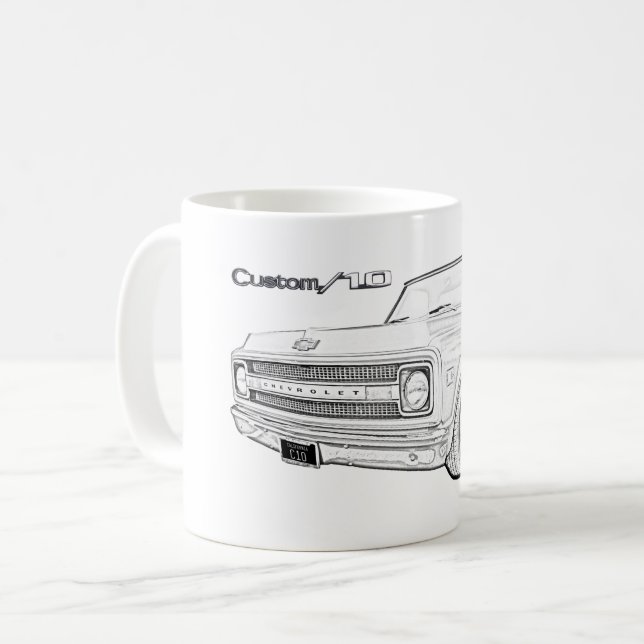 Chevy C10 Classic Lieferwagen Truck Kaffeetasse (Vorderseite Links)