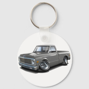 Chevy C10 Grau-Weißer Spitzen-LKW 1970-72 Schlüsselanhänger