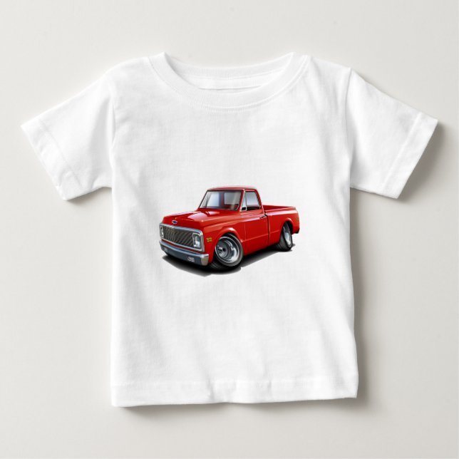 Chevy C10 Rot-LKW 1970-72 Baby T-shirt (Vorderseite)