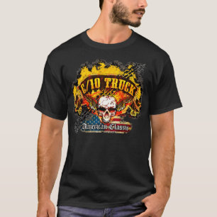 Chevy C/10 LKW - Burnout-Fahnen-Schädel - n-Flagg T-Shirt