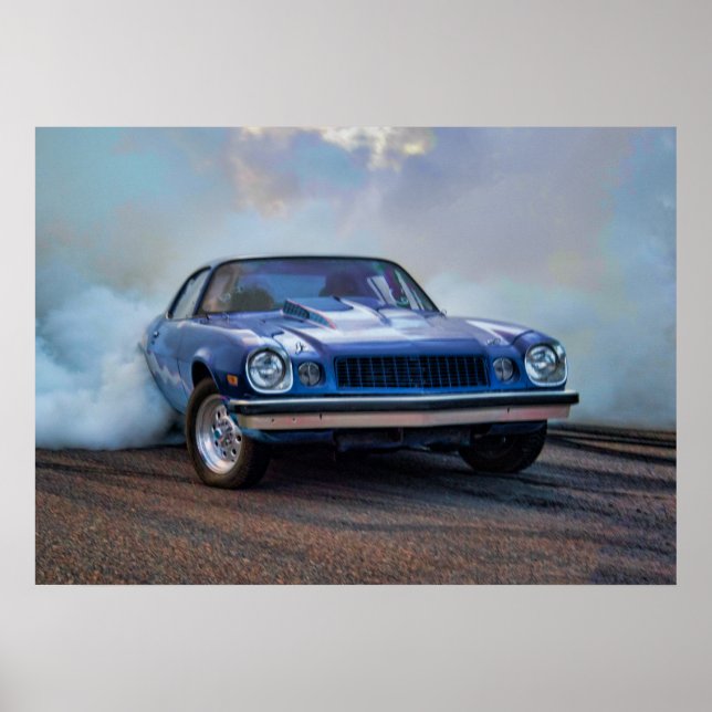 Chevy Camaro Burnout Poster (Vorne)