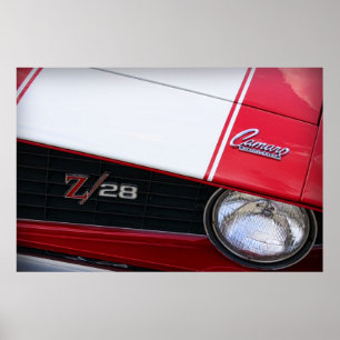 Chevy Camaro Z/28 Rot 1969 Poster