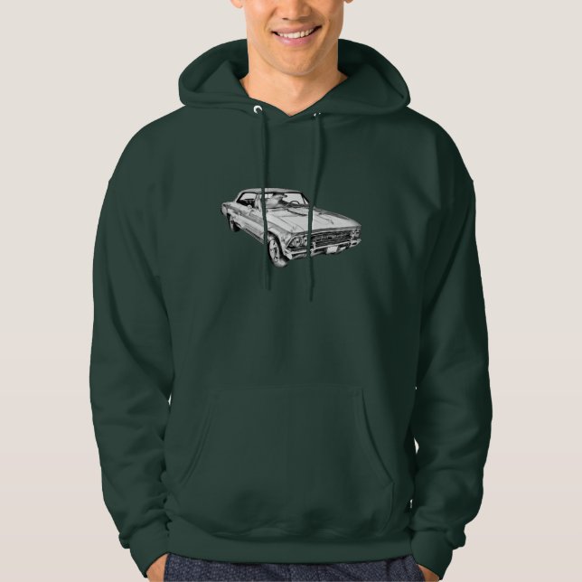 Chevy Chevelle SS 396 Illustration 1966 Hoodie (Vorderseite)