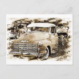 Chevy Chevrolet Truck aus den 50er Jahren Postkarte