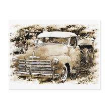 Chevy Chevrolet Truck aus den 50er Jahren