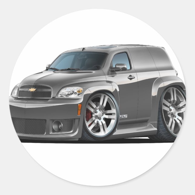 Chevy HHR SS Grey Panel Truck Runder Aufkleber (Vorderseite)