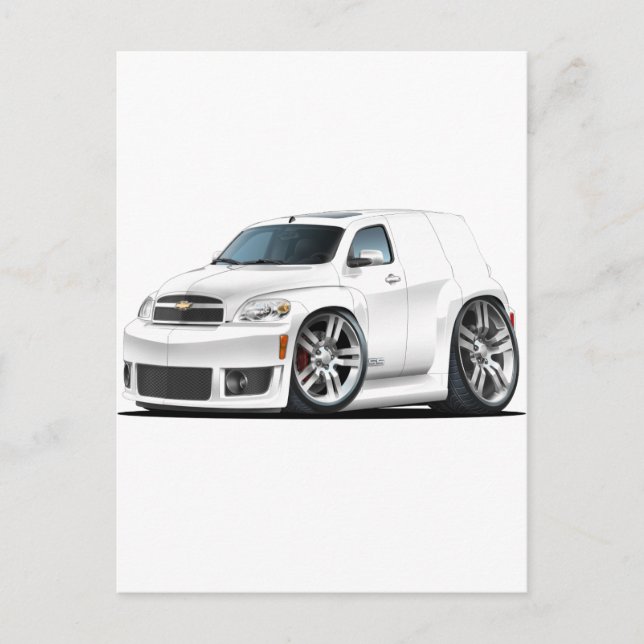 Chevy HHR SS White Panel Truck Postkarte (Vorderseite)