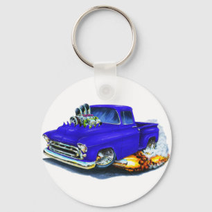 Chevy Lieferwagen-Blau 1957 Schlüsselanhänger