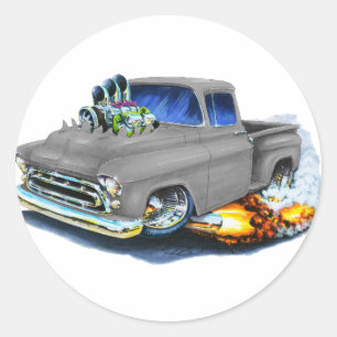 Chevy Lieferwagen-Grau 1957 Runder Aufkleber