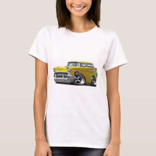Chevy Nomade-Gelb-frisiertes Auto 1957 T-Shirt