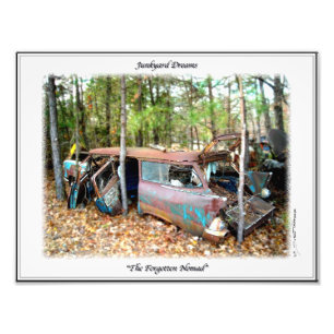 Chevy Nomade-Nostalgiejunkyard-Kunst-Druck 1957 Fotodruck