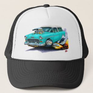 Chevy Nomade-Türkis-Auto 1955 Truckerkappe