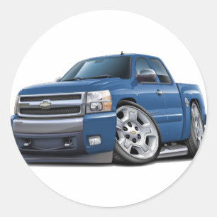 Chevy Silverado blauer Granit-ausgedehntes Runder Aufkleber
