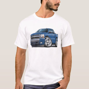 Chevy Silverado Dualcab blauer Granit-LKW T-Shirt