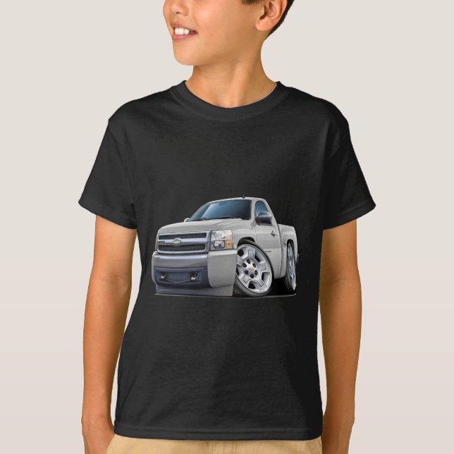 Chevy Silverado Weiß-LKW T-Shirt (Vorderseite)