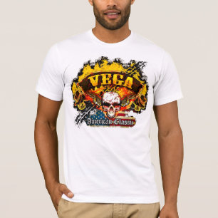 Chevy Vega - Burnout-Fahnen-Schädel - n-Flagge T-Shirt
