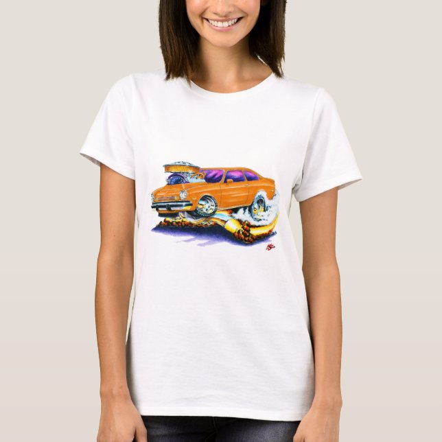 Chevy Vega Orangen-Auto T-Shirt (Vorderseite)