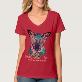 Chewy sez... Bete 4 Leckereien! Jersey V-Neck T - T-Shirt