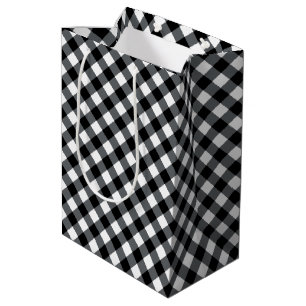 Chex 12-BLACK-WHITE-GIFT BAG m Mittlere Geschenktüte