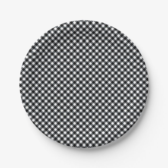 CHEX 12-SCHWARZ-WEISS-PAPIER-TELLER PAPPTELLER (Vorderseite)