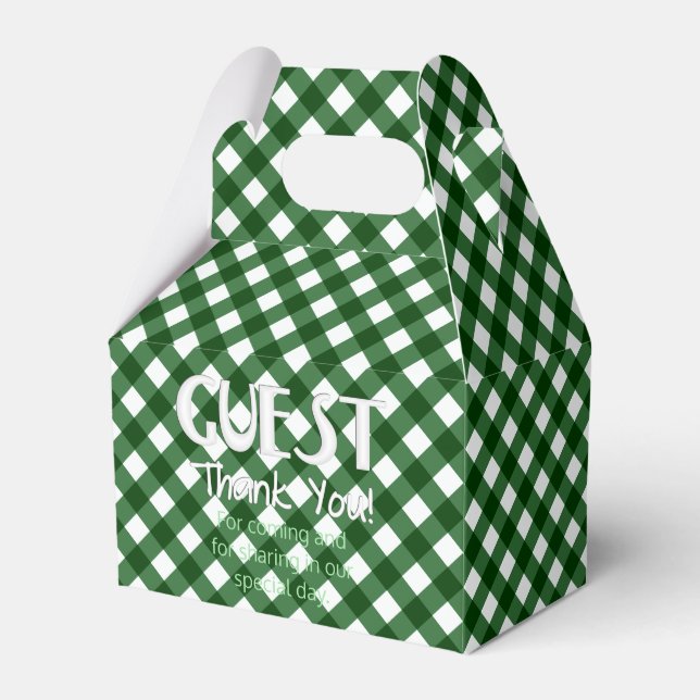 Chex 16-CHRISTMAS GREEN-GASTGESCHENK BOX, Gable Geschenkschachtel (Vorderseite)