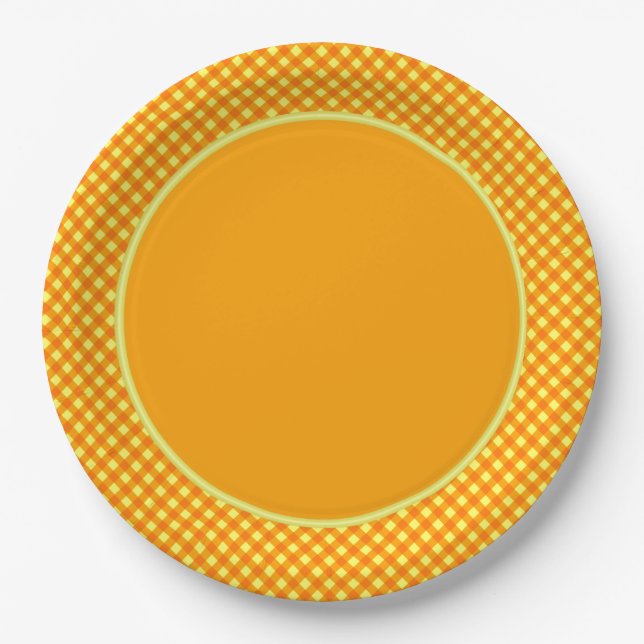 CHEX 3-ORANGE-GELBE-PAPIER-TELLER-2 PAPPTELLER (Vorderseite)