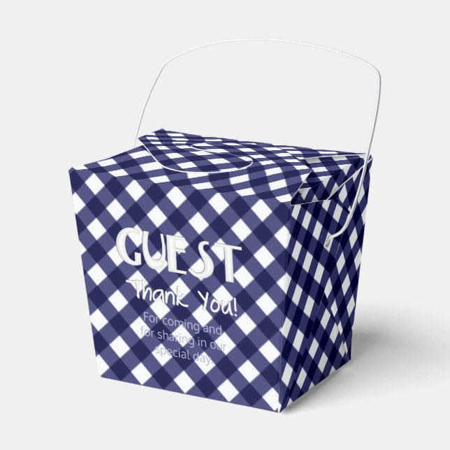 Chex 9-BLAU-GASTGESCHENK-Kiste, ausziehen Geschenkschachtel (Vorderseite)