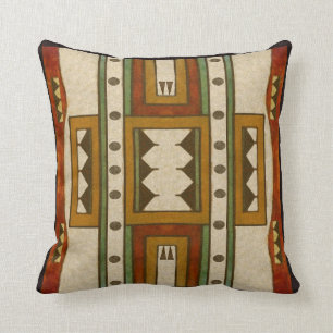Cheyenne-Art 1860's parfleche Entwurf Kissen