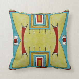 Cheyenne-Art 1860's parfleche Entwurf Kissen