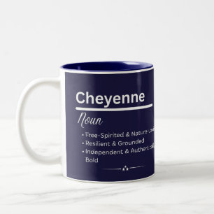 Cheyenne Personalisierter Mädchenname Bedeutung Ka Zweifarbige Tasse