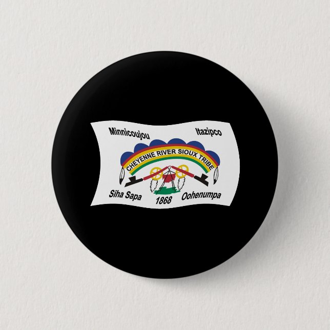 Cheyenne River Sioux Flag Button (Vorderseite)