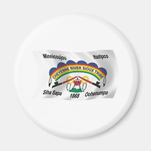 Cheyenne River Sioux Flagge Magnet