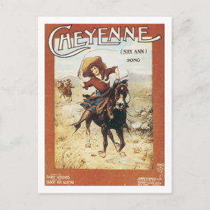 Cheyenne Vintage Songbook Cover Postkarte