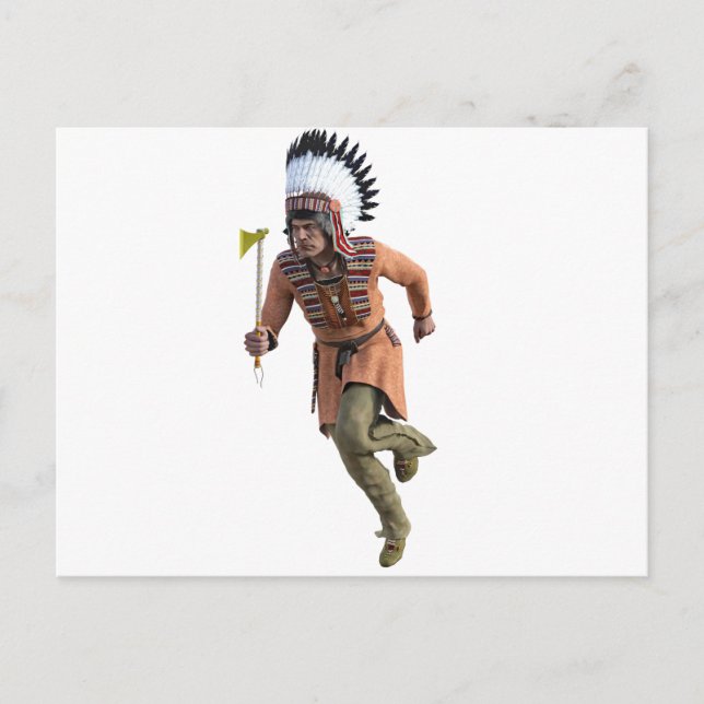 Cheyenne Warrior Running Postkarte (Vorderseite)