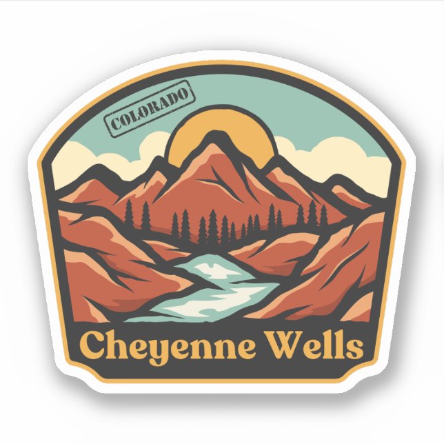 Cheyenne Wells, Colorado Aufkleber (Vorderseite)