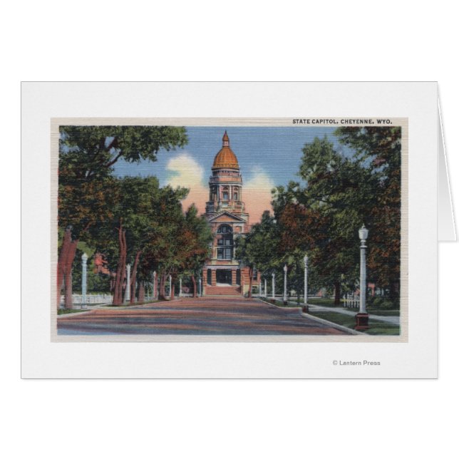 Cheyenne, WY - Vue du Capitole de l'Etat et de Dri (Devant horizontal)