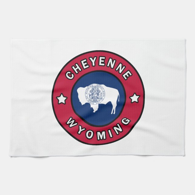Cheyenne Wyoming Geschirrtuch (Horizontal)