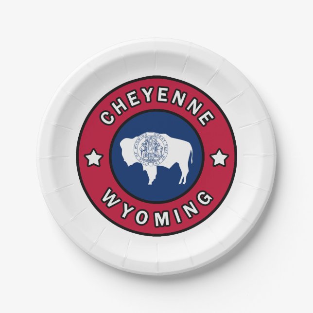 Cheyenne Wyoming Pappteller (Vorderseite)