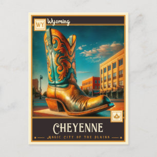 Cheyenne, Wyoming Vintage Postkarte