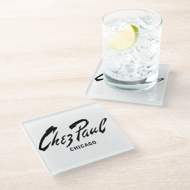 Chez Paul French Restaurant, Chicago Glasuntersetzer (Schrägansicht)