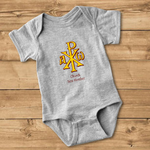 Chi Rho Christogram Baby Strampler