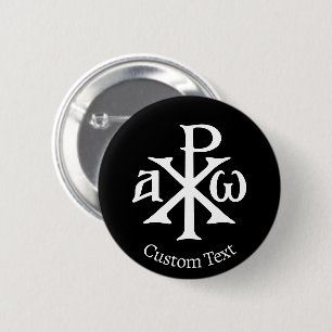 Chi Rho Christogram Button