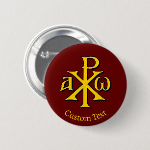 Chi Rho Christogram Button