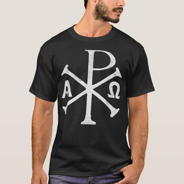 Chi Rho  Christogram Greek Good Chrismon Jesus Chr T-Shirt (Vorderseite)