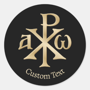 Chi Rho Christogram Runder Aufkleber