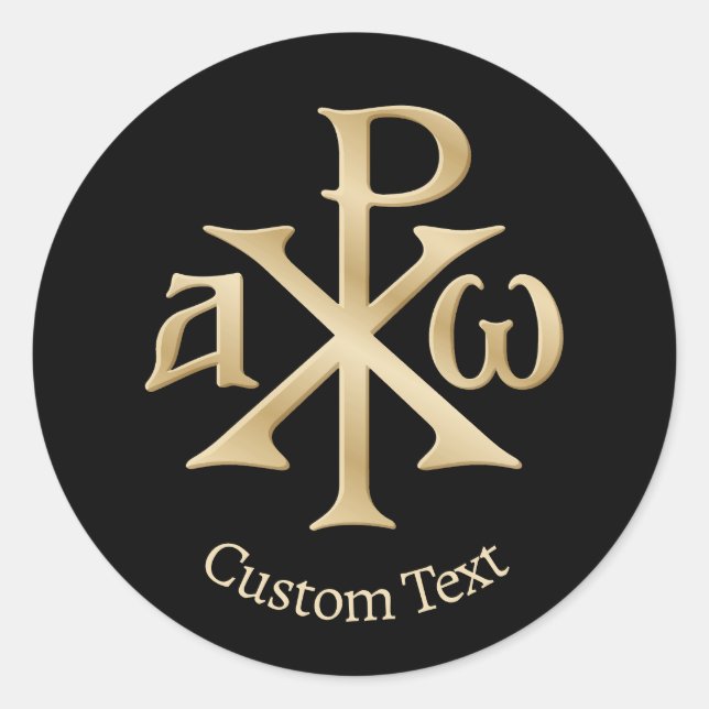 Chi Rho Christogram Runder Aufkleber (Vorderseite)