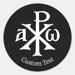 Chi Rho Christogram Runder Aufkleber