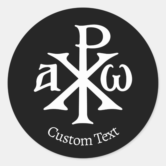 Chi Rho Christogram Runder Aufkleber (Vorderseite)