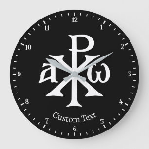 Chi Rho Christogram Wall Clock Große Wanduhr