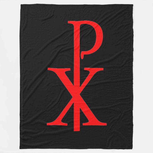 CHI RHO CRUCIFIX Fleece Blanket (Vorderseite)